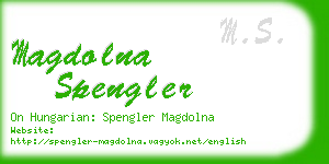 magdolna spengler business card